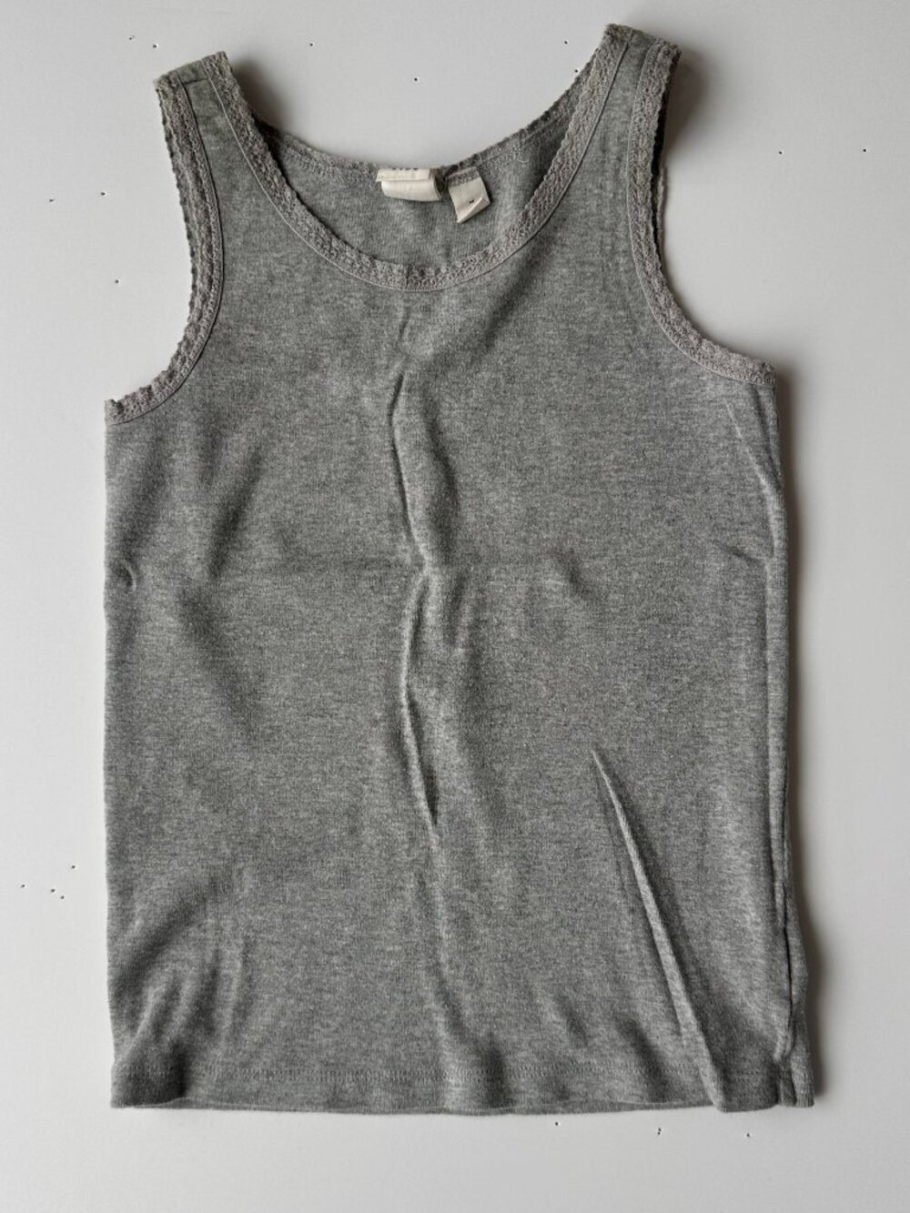 Gap Kids Gray Lace Trim Tank Top – Kids Medium 8–9
